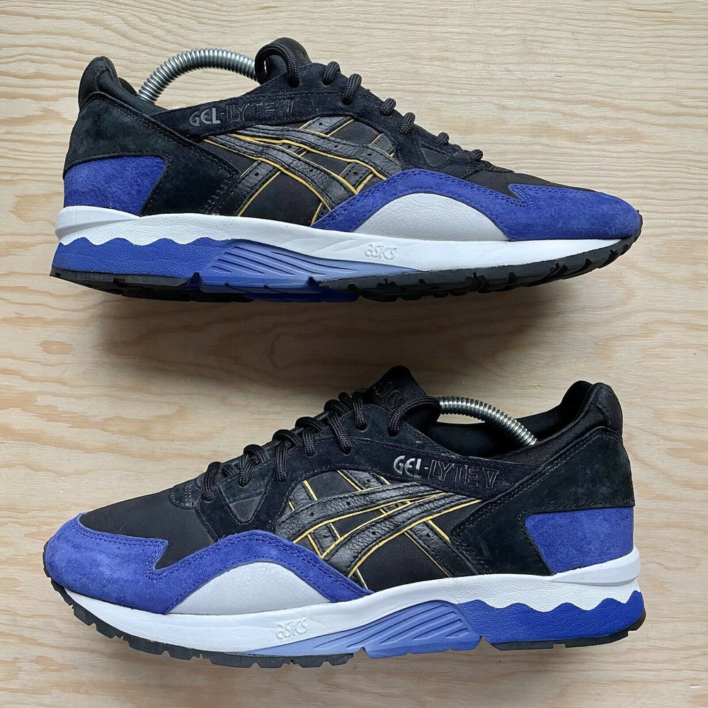 BAIT x Asics Gel Lyte V "Splash City" Sneakers US 10 Blue-Blk-Gold H5A0K 9060